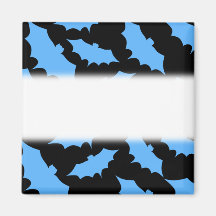 Blue and Black Pattern. Magnet