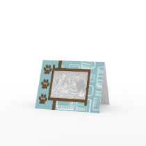 Blue and Brown Pet Greeting Cards