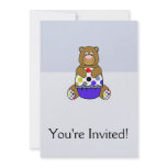 Blue And Brown Polkadot Bear