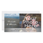 Blue and Brown Sands ~ Beach Wedding photo cards