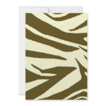Blue and Brown Zebra Print Baby Boy Announcement