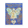 Blue and Gold Cancer Angel Postcard