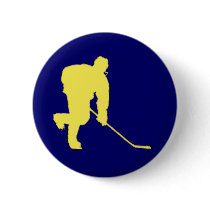 BLUE AND GOLD HOCKEY PINS