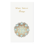 Blue and Gold Lotus Flower  Business Card