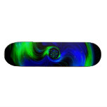 Blue and Green Galaxy Custom Skateboard