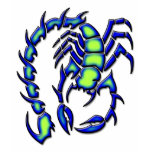 BLUE AND GREEN SCORPION t-shirts