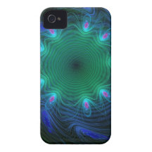Blue And Green Swirls iPhone 4 Case-Mate Case