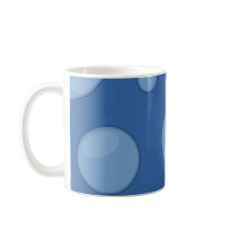 Blue and light blue bubble spots dotty mug