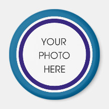 Blue and Navy Photo Frame Magnet