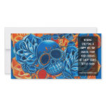 Blue and Orange Skulls Photo Card Template photo cards