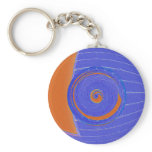 Blue and Orange Vortex Key Chains