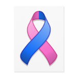Blue and Pink Awareness Ribbon Postcard