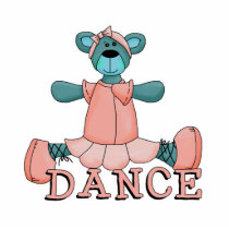 Blue and Pink Ballerina Dance Bear Photo Cut Outs