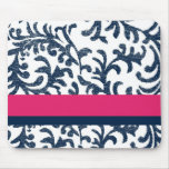 Blue and Pink Floral Pattern mousepads