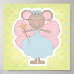 Blue and Pink Mouse Fairy Posters