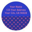 Blue and Purple address labels stickers