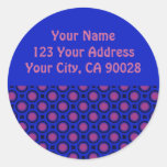 Blue and Purple address labels Stickers