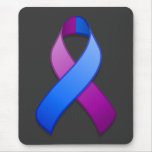Blue and Purple Awareness Ribbon Mousepad
