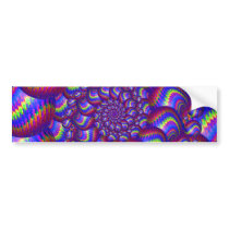 Blue and Purple Balls Fractal Pattern Bumper Sticker