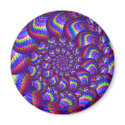Blue and Purple Balls Fractal Pattern magnets