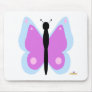 Blue And Purple Butterfly Mouse Pad
