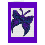 Blue and purple Butterfly tiled card