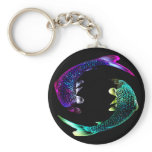 Blue and Purple Fish keychains