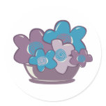 Blue and Purple Flowers stickers
