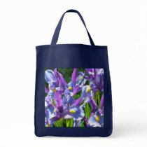 Blue and Purple Irises Bag