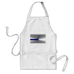 Blue and Silver Brushed Metal Apron
