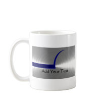 Blue and Silver Brushed Metal Mug