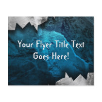 Blue and Silver Grunge Metal/Stone Design Flyer Design