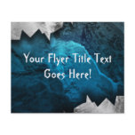 Blue and Silver Grunge Metal/Stone Design flyers