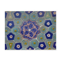 Blue and Turquoise Maiolica Tiles Post Card