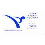 Blue and WhiMartial Arts Instructor Business Card