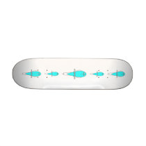 Blue and White Bird. Budgie. Custom Skate Board