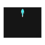 Blue and White Bird. Parakeet. Black. Full Color Flyer
