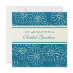 Blue and White Bridal Luncheon Invitation Cards