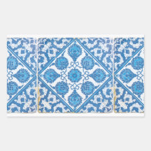 Blue and White Delft Cornflower Sticker