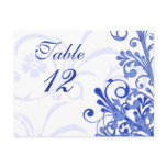 Blue and White Floral Wedding Table Cards