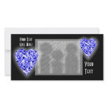 Blue and White Heart. Patterned Heart Design.