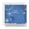 Blue and White Holiday Invitation