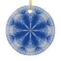 Blue and White Ice Crystal Ornament