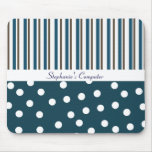 Blue and White Mousepad