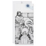 Blue and White Original Nativity Rack Card Template