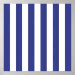 Blue and White Stripes Posters