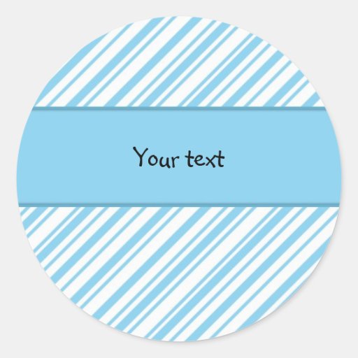 blue and white stripes sticker