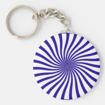 Blue and white swirl keychains