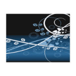 Blue and White Swirling Vines Postcards