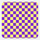 Blue and Yellow Checks Stickers